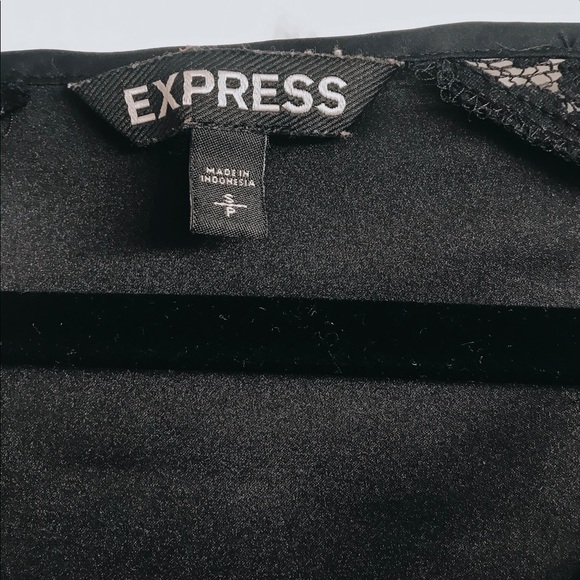 NWOT Express Black Lace Detail Blouse - Picture 3 of 4